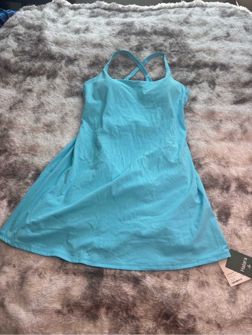 NWT HALARA Aqua Blue tennis dress